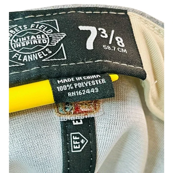 Negro League Fitted Hat 7 3/8 Kansas City Monarchs Ebbets Field Flannel Baseball - Picture 10 of 11